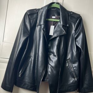 Brand new chicos faux leather moto jacket